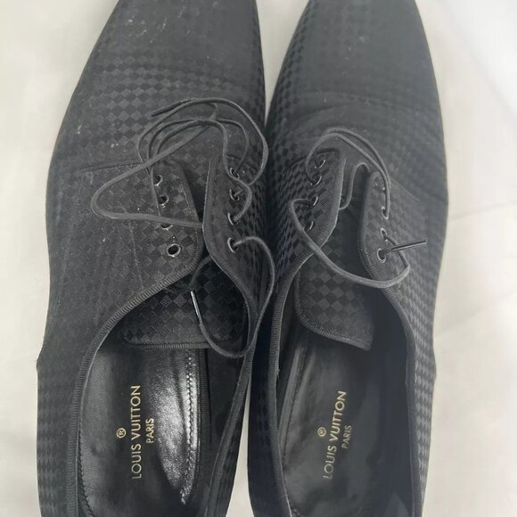 Louis Vuitton Paris Mens Laced Black SOLFERINO DERBY Dress Shoes Size 8.5 MT0168 main image 8